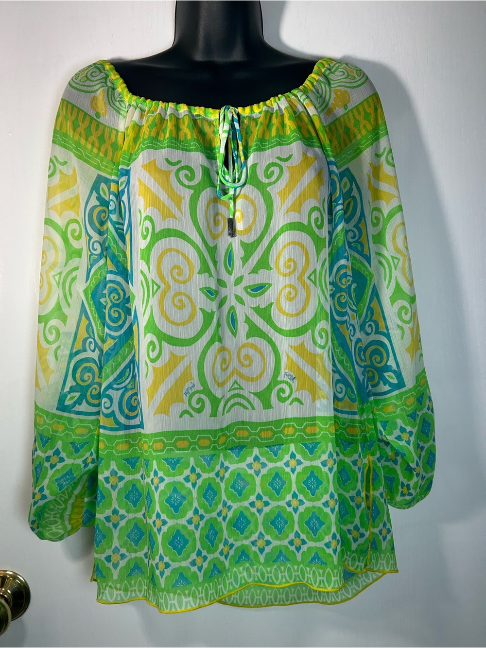 Hale Bob Resort Wear Bohemian Top Size Small